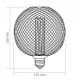 LED лампа VIDEX Filament VL-DBMC125150 4W E27 1800K Black Chainmail style ( 4018382 )