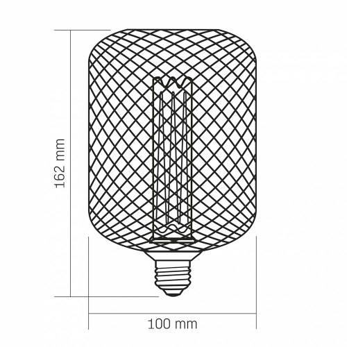 LED лампа VIDEX Filament VL-DBMC100162 4W E27 1800K Black Chainmail style ( 4018383 )