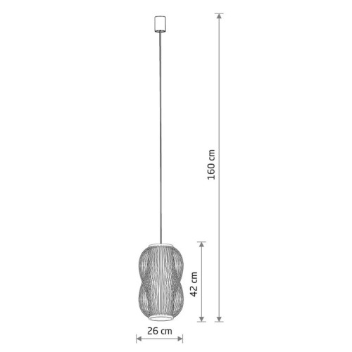 Підвісний світильник Nowodvorski 11161 Puket M E27 1x25W IP20 Вeige ( 4018401 )