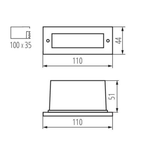 Світильник настінний TAXI SMD P C/M-NW, 0.6W, 10lm, 4000K, IP54, хром, Kanlux 26463 ( 4018417 )