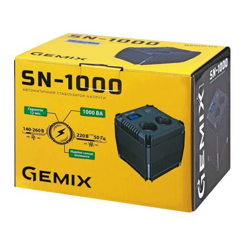 Стабілізатор напруги Gemix SN-1000 ( 4018427 )