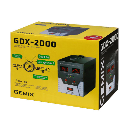 Стабілізатор напруги Gemix GDX-2000 ( 4018442 )