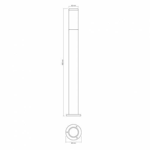 LED Світильник архітектурний AR09061B IP54 VIDEX GU10 ( 4018447 )