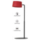 Настольная лампа LED TOUCH RED, 4W 3000-6000K, диммер, Type-C, с акум. 2500 mAh, красная, HOPFEN ( 4018463 )