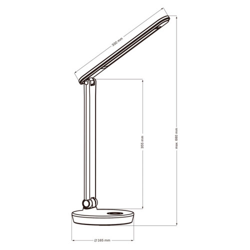 Настільна лампа Goldlux 325044 Neptun Led 1x7W 4000K+RGB 450Lm IP20 BK ( 4018467 )