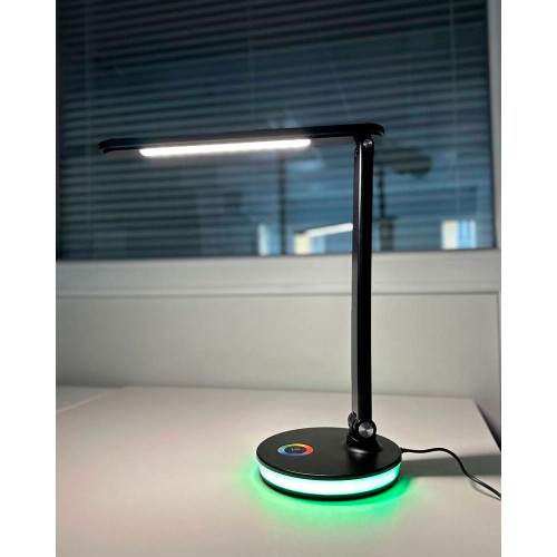 Настільна лампа Goldlux 325044 Neptun Led 1x7W 4000K+RGB 450Lm IP20 BK ( 4018467 )