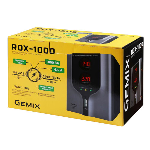 Стабілізатор напруги Gemix RDX-1000 ( 4018492 )