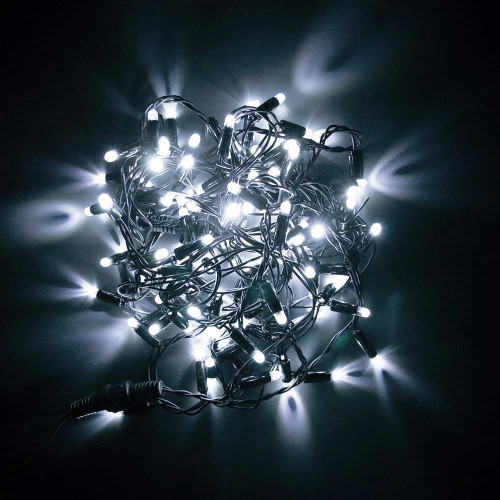 Гірлянда вулична STARLIGHT лінійна білий Flash 100LED IP44 чорний 5м ( 4018511 )
