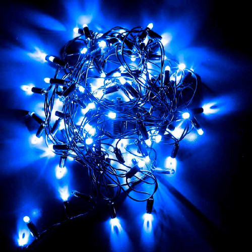 Гірлянда вулична STARLIGHT лінійна синій 100LED IP44 чорний 5м ( 4018513 )