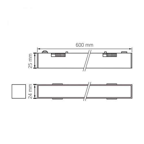 Світильник магнітний трековий VIDEX LD460B 21W 60cm 4000K 48V Black ( 4018537 )