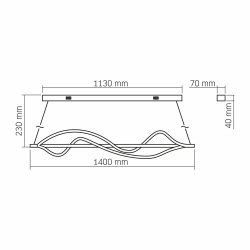 LED світильник функціональний VIDEX DECORA 80W VL-CLD-990-BK ( 4018559 )