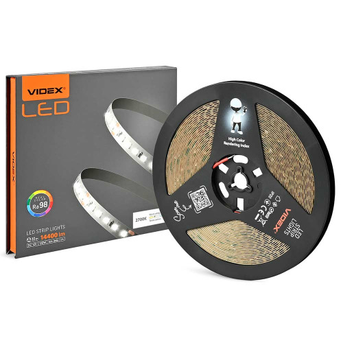 LED стрічка VIDEX DC12V 120W 10M 2700K Ra98 IP20 (VL-LST28144-12122-B10) ( 4018738 )