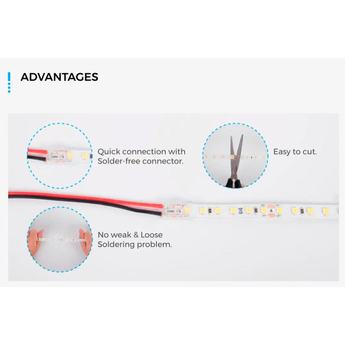 LED стрічка COLORS 60-2835-12V-IP20 4,8W 520Lm 4000K 5м (DJ60-12V-8mm-NW) ( 4018771 )
