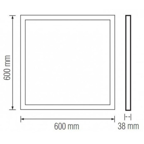 Світильник накладний 600*600 SMD LED "PULSAR-48" 48 W 6400K білий ( 4018779 )