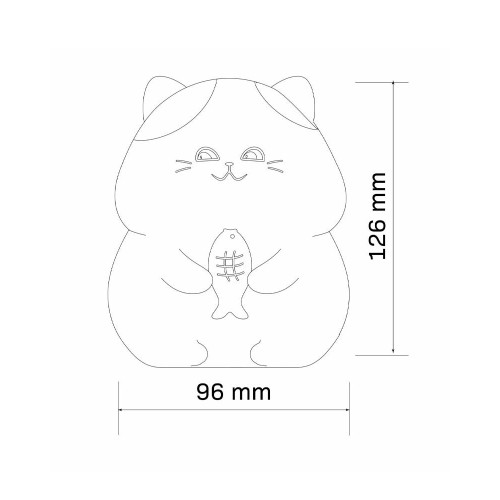 Світильник Goldlux 327642 Gatto Led 1x1W 3000K+RGB 59Lm IP20 ( 4018804 )