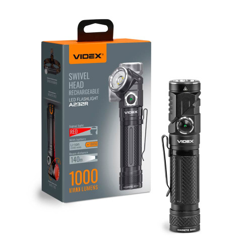 Портативний світлодіодний ліхтарик VIDEX VLF-A232R 1000Lm 5000K ( 4018833 )