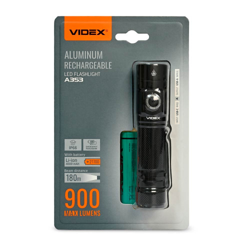 Портативный светодиодный фонарик VIDEX VLF-A353 900Lm 5000K ( 4018836 )