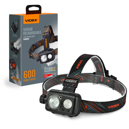 Налобний світлодіодний ліхтарик VIDEX VLF-H189 600Lm 5000K ( 4018839 )