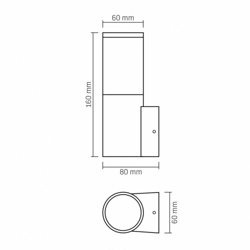 LED світильник архітектурний AR091B IP54 VIDEX GU10 ( 4018852 )