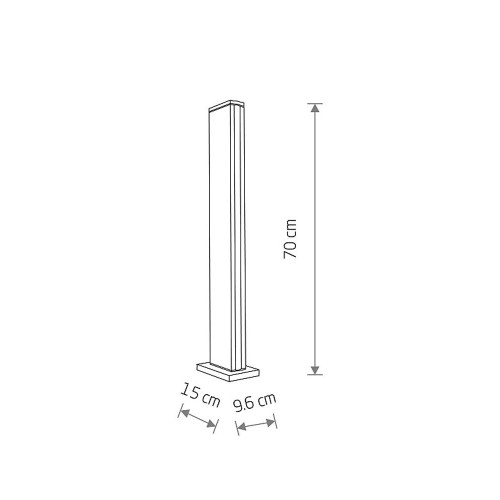 Вуличний світильник Nowodvorski 11376 Slit Led 1x12W 3000K 600Lm IP54 Чорний ( 4019022 )