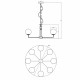 Люстра Edlin PL321163-8 Amiria E27 8x12W IP20 латунний 32205322 ( 4019233 )
