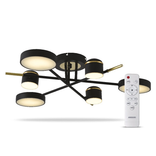 Світлодіодна люстра Ardero AL6122ARD STORIA 56Вт чорний золото ( 4019240 )