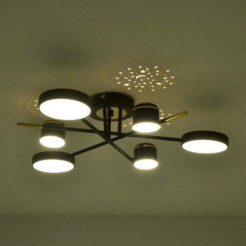 Світлодіодна люстра Ardero AL6122ARD STORIA 56Вт чорний золото ( 4019240 )