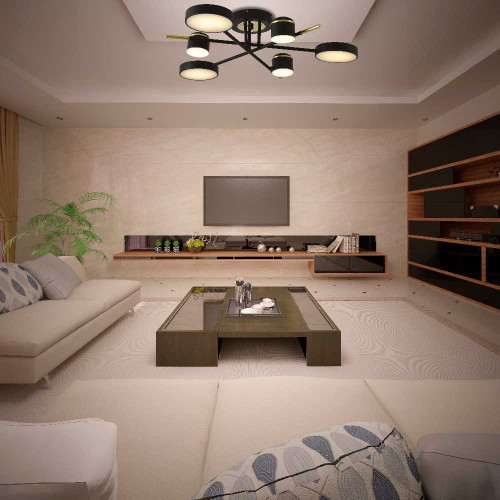 Світлодіодна люстра Ardero AL6122ARD STORIA 56Вт чорний золото ( 4019240 )