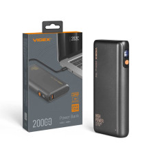 Повербанк 20000mAh VIDEX VPB-202C 75W Black