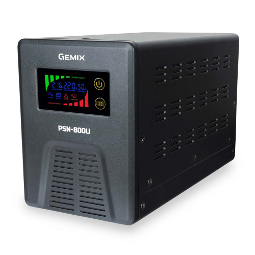 ИБП Gemix PSN-800U LCD, 800ВА/480Вт, 7/9/13A, 3xEURO Schuko ( 4019355 )