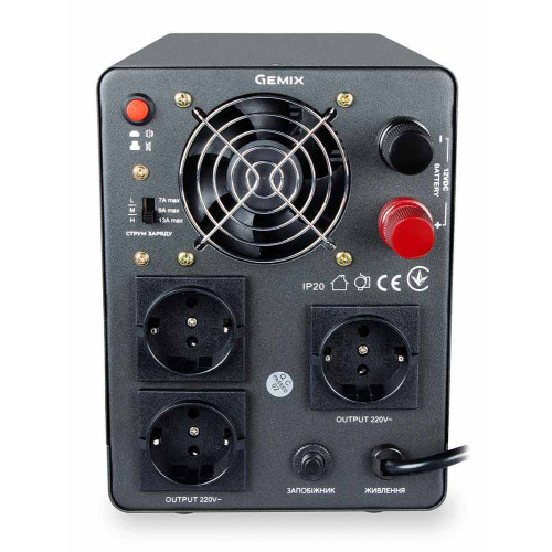 ИБП Gemix PSN-800U LCD, 800ВА/480Вт, 7/9/13A, 3xEURO Schuko ( 4019355 )