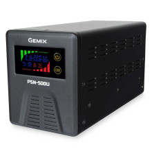 ИБП GemixPSN-500U LCD, 500ВА/350Вт, 5/7/9A, 2хEURO Schuko