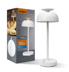 LED лампа настольная с аккумулятором VIDEX VL-TF23W 8.5W 4000K+RGB White