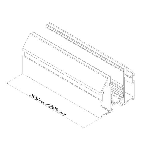 Магнитный трековый шинопровод OLEDIM OL22 48V для натяжного потолка (Демпфер) 2м ( 4019370 )