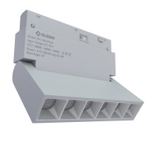 Магнитный трековый светильник поворотный белый OLEDIM OL110 6W 3000K