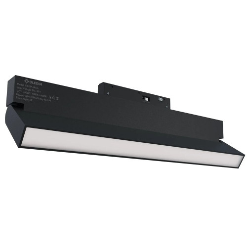 Магнитный трековый светильник поворотный черный OLEDIM OL28 18W 3000K ( 4019382 )