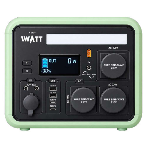 Зарядная станция электрическая портативная V-WATT SIGMA 1500W Green ( 4019417 )