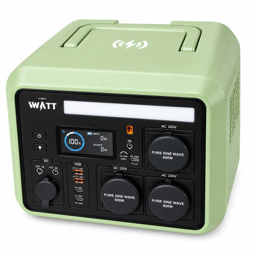 Зарядная станция электрическая портативная V-WATT SIGMA 1500W Green ( 4019417 )