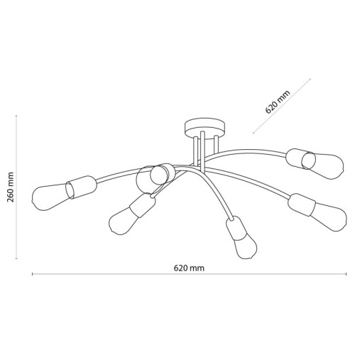 Люстра TK-Lighting helix Черный 6 4679 ( 4017167 )