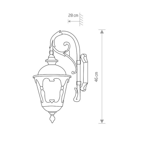 Светильник уличный Nowodvorski 4686 Tybr E27 1x60W IP44 Bl ( 4011031 )