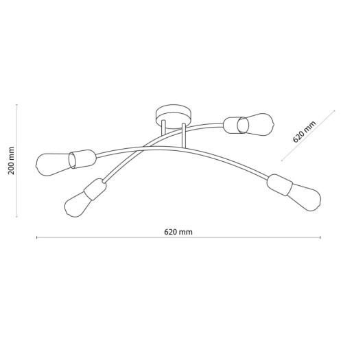 Люстра TK-Lighting helix Черный 4 4687 ( 4017166 )