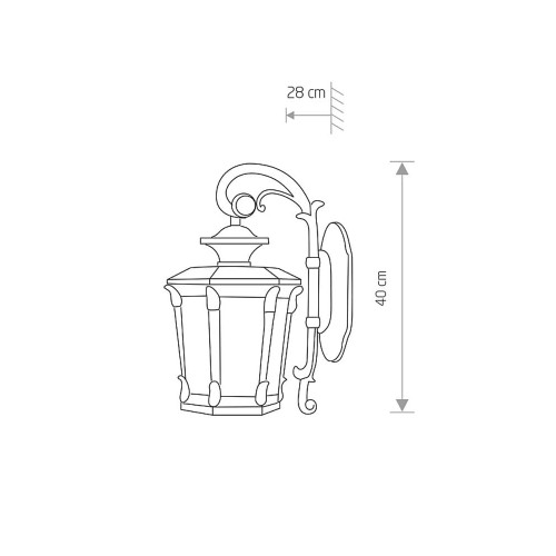 Светильник уличный Nowodvorski 4692 Amur E27 1x60W IP23 Brown ( 4011033 )