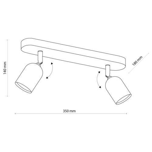 Спот TK-Lighting top black 2 4780 черный ( 4017547 )