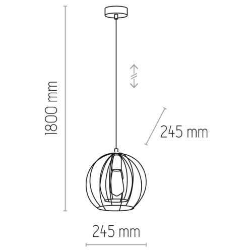 Люстра підвісна TK-Lighting jaula 1 6251 ( 4017182 )