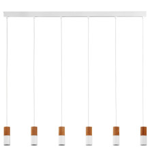 Люстра подвесная TK-Lighting elit white/wood 6 6308 белый