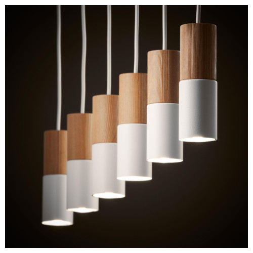 Люстра подвесная TK-Lighting elit white/wood 6 6308 белый ( 4017098 )