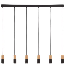 Люстра подвесная TK-Lighting elit black/wood 6 6312 черный