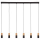Люстра підвісна TK-Lighting elit black/wood 6 6312 чорний ( 4017092 )