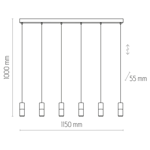 Люстра підвісна TK-Lighting elit black/wood 6 6312 чорний ( 4017092 )