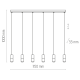 Люстра підвісна TK-Lighting elit black/wood 6 6312 чорний ( 4017092 )